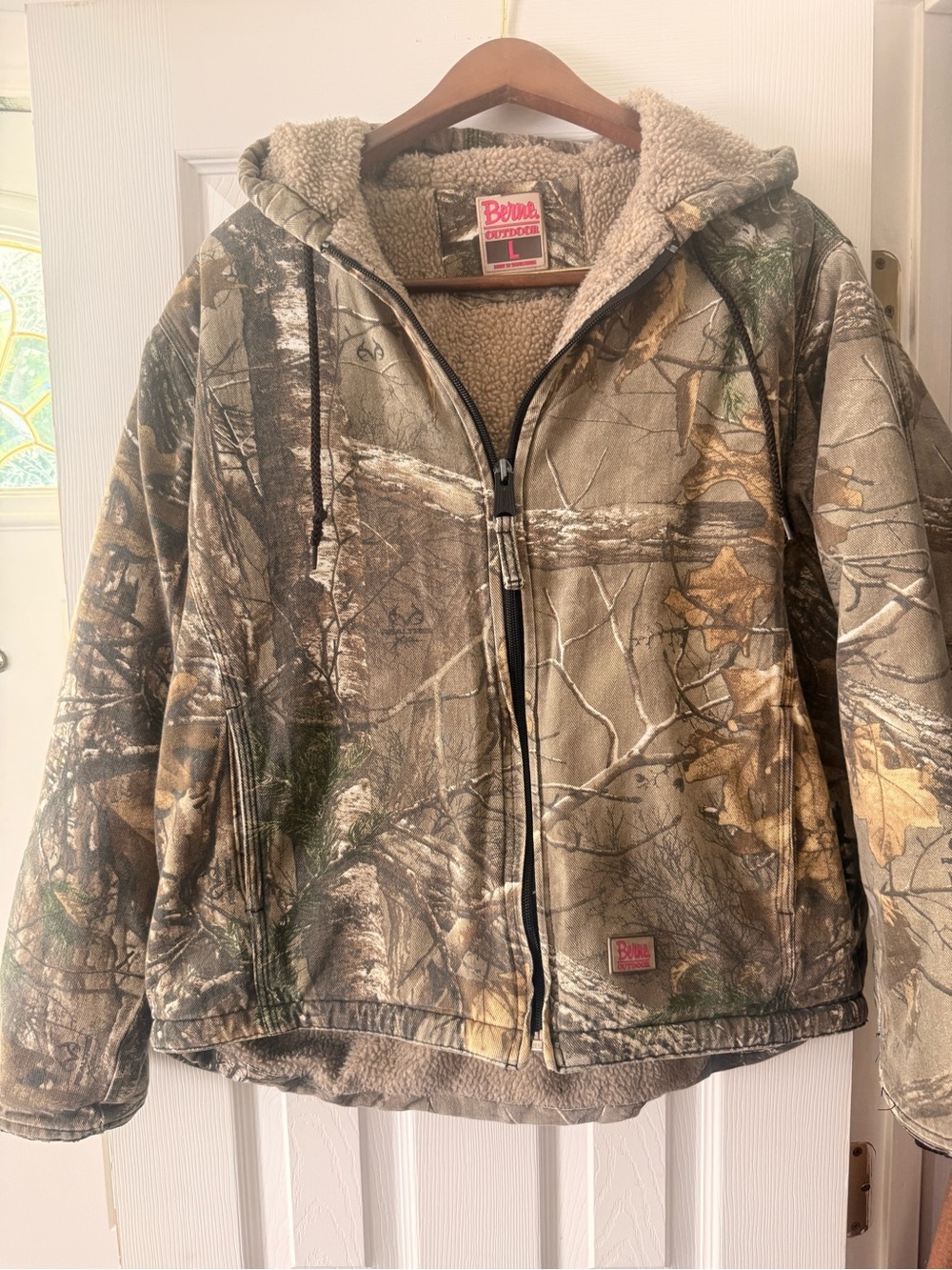 Berne Sherpa-Lined Camo Hooded Jacket